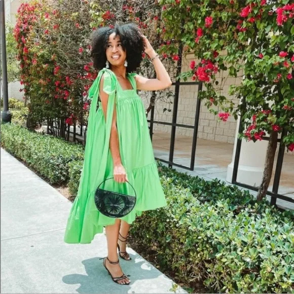 Christopher John Rogers | Dresses | Christopher John Rogers X Target Green  Tie Strap Highlow Babydoll Dress | Poshmark